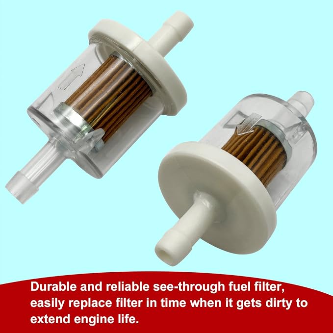 2-Pack 1/4" Inline Fuel Filter, 40 Micron Replacement - Image 3