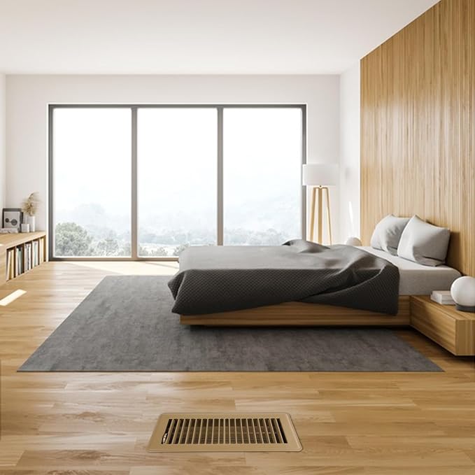 VOISEN Floor Register 4x10, 6 Pack Brown Floor Vent Covers, Heavy Duty Steel - Image 7