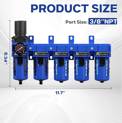 NEWPO 3/8" NPT 5 Stage Air Dryer - Image 2