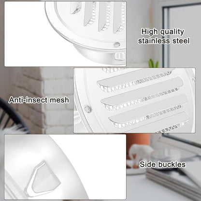 Zonon 36 Pcs Stainless Steel Soffit Vents 4 Inch Round Dryer Vent Cover - Image 5