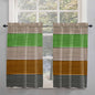 Farm Gray Green Brown Wood Grain Window Valance Curtains, Rustic Wooden Plank by IDOWMAT