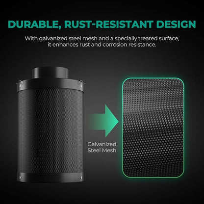 MARS HYDRO 4 Inch Carbon Filter, Inline Air Filter Odor Control - Image 6