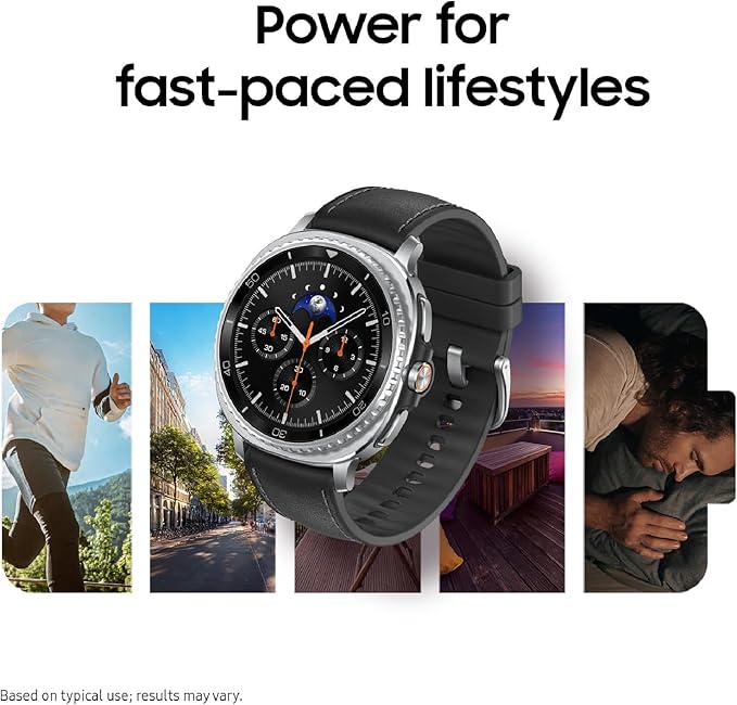 Samsung Galaxy Watch 8 Classic (2025) 46mm Bluetooth Smartwatch, Cushion Design, Rotating Bezel, Quick Button, Sleep Coaching, Running Coach, Energy Score, White [US Version, 2 Yr Warranty]