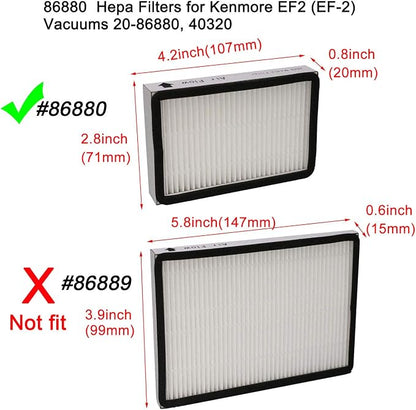 EZ SPARES 3 PCS Replacement for Kenmore EF2 Exhaust HEPA Vacuum Replacement - Image 2