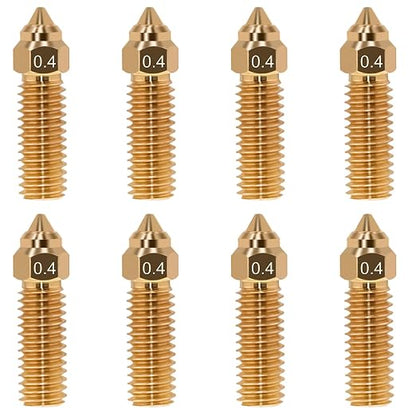 8Pcs K1 Nozzles 0.4mm, Brass High-Speed 3D Printer Nozzles Compatible by TIEXYE