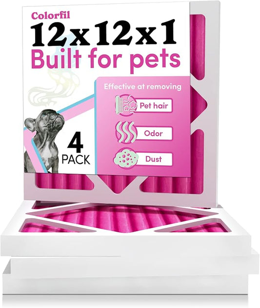 Colorfil 12x12x1 Air Filter | Made in the USA | Color Changing | Remove Cat and by ColorfilAirFilters