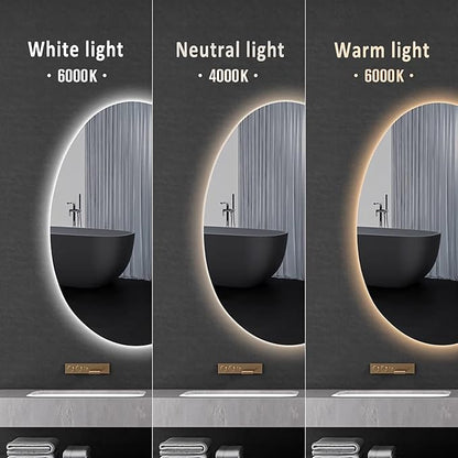 Inner Sand Smart Illuminated LED Bathroom Mirror, Wall Mounted Multifunction - Image 2