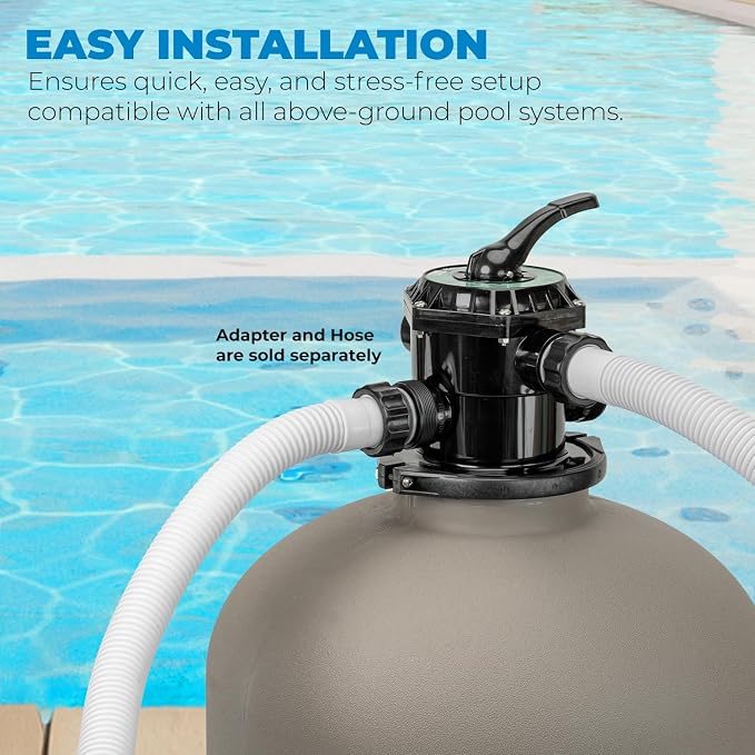 XtremepowerUS 16" Above Inground Swimming Pool Sand Filter System 7-Way Port - Image 3