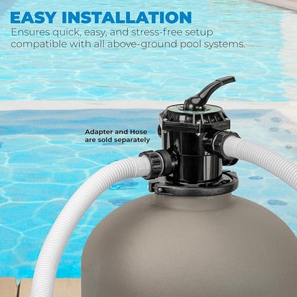 XtremepowerUS 16" Above Inground Swimming Pool Sand Filter System 7-Way Port - Image 3