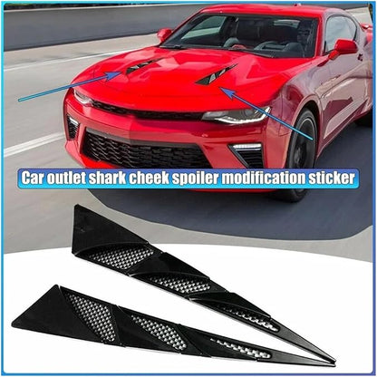 2Pcs Universal Black Cars Auto Vehicle Tuning Air Flow Intake Scoop Bonnet Vent - Image 2