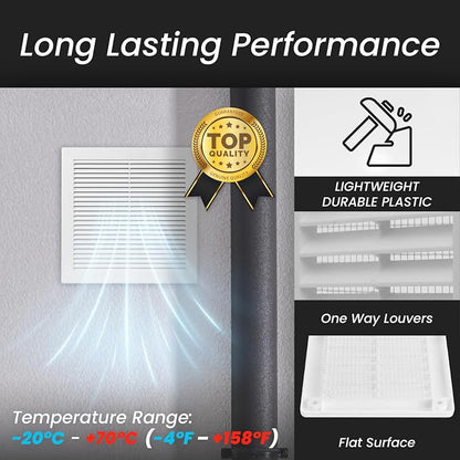 Repa Market 12 x 12 Inch White Square Air Vent Cover - Image 6