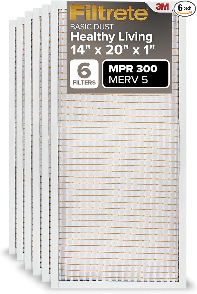 Filtrete 14x20x1 AC Furnace Air Filter MERV 5 MPR 300 Capture Unwanted by Filtrete