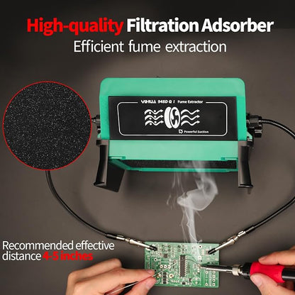 YIHUA 948DQ-I Solder Fume Extractor Fan Solder Smoke Absorber Remover Tiltable - Image 2