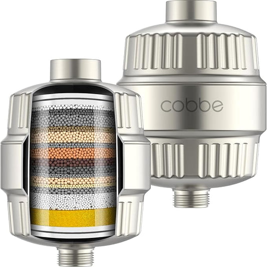 Cobbe HD HEAVY DUTY High Output Shower Filter 2 Pack – 99% REMOVAL Shower Head by Cobbe