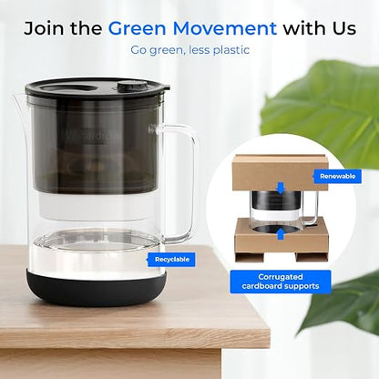 Waterdrop Large Glass Water Filter Pitcher, Eco-Friendly, - Image 3