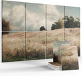 Wall Art Acoustic Panels,47''X31''Sound Absorbing Panels-8-Pack with 50 Adhesive Tabs, Decorative Sound Absorbing Panels for Living Room and Recording Studio, Offices-Grain field, landscape study