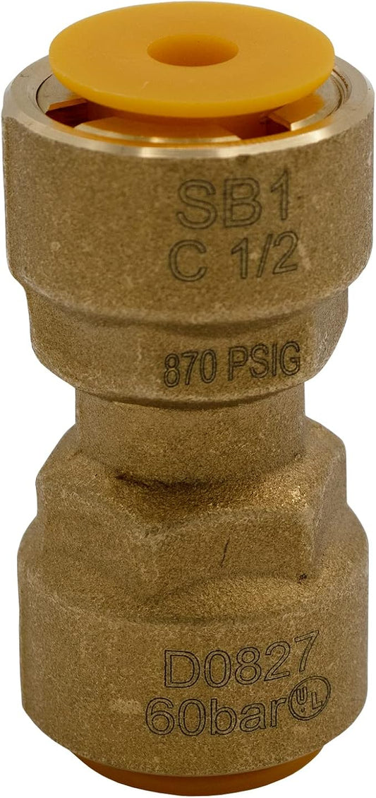 Supplying Demand SB1 1/2 Inch Quick Connect HVAC Brass Coupler Fitting by SupplyingDemand
