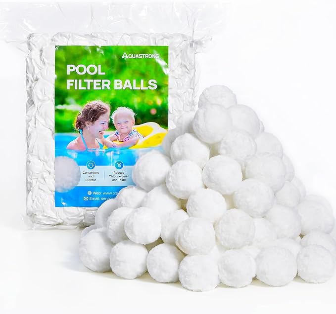 AQUASTRONG Pool Filter Balls for Sand Filters, 5.5 lbs Reusable Pool Sand by AQUASTRONG%E2%80%94%E2%80%94POWERYOURWATER