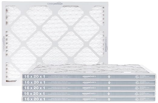 Amazon Basics 16x20x1 Air Filter 6 Pack, MERV 8 AC Furnace Filters by AmazonBasics