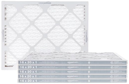 Amazon Basics 16x20x1 Air Filter 6 Pack, MERV 8 AC Furnace Filters by AmazonBasics