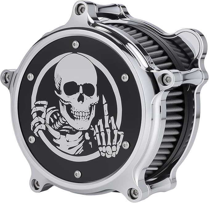 Motorcycle Air Cleaner Skull Style Air Filter - Image 3