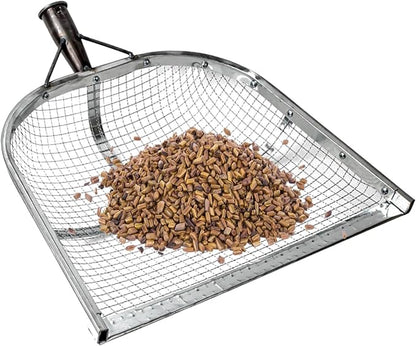 Leaking Soil Shovel Filter Stainless Steel Sieve 4mm/6mm/8mm/12mm Mesh Sifting by Unknown