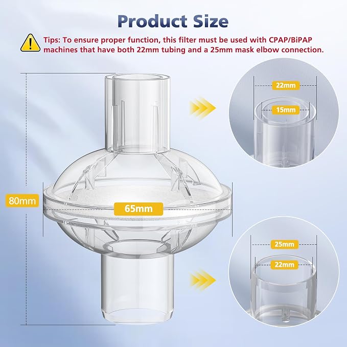 9-Pack CPAP Filter, Universal Inline CPAP Filter Compatible - Image 3