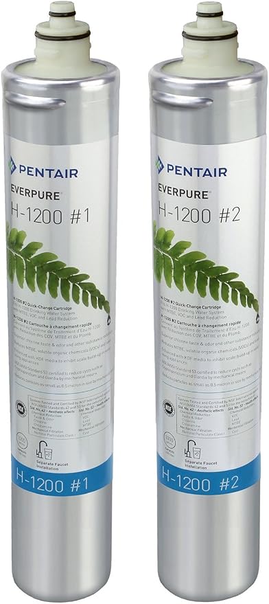 Pentair Everpure H-1200 Quick-Change Filter Cartridge Set, NSF Certified to by Everpure