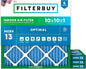 Filterbuy 10x10x1 Air Filter MERV 13 Optimal Smoke & Allergy Defense, by Filterbuy