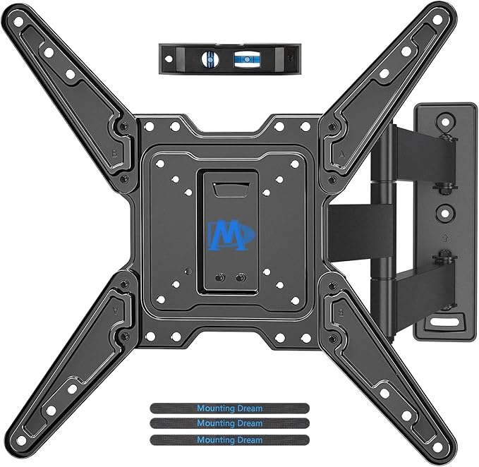 Mounting Dream Long Arm TV Wall Mount for Most 26-65 Inch TVs, 30 Inch Long Extension TV Mount Swivel and Tilt, Full Motion Wall Mount TV Bracket Fit Max VESA 400x400mm,Up to 99 lbs, MD2286-M