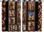 2 Panel Kitchen Cafe Curtains, Desert Camels Sunlight Filtering Nature Air by Hokiten