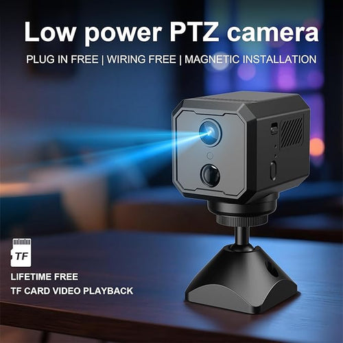 2K WiFi Indoor Camera with 64GB SD Card, Battery Powered Security Cam, 180-Day Standby, Night Vision, Real-Time Alert, Baby Monitor, Pet Cam for Home or Office, App Controled Movtion