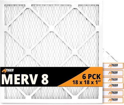 Tiger Tough 18x18x1 Air Filter MERV 8 MPR 600-800, High-Performance Pleated by TIGERTOUGHPRODUCTS