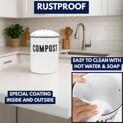Granrosi Countertop Compost Bin Kitchen - Image 5