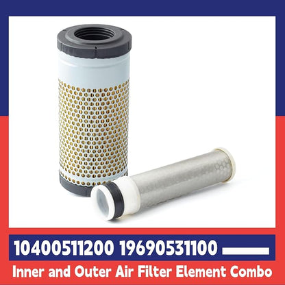 10400511200 19690531100 Inner and Outer Air Filter Element Combo Replacement - Image 2