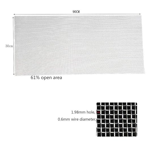 10 Mesh 304 Stainless Steel Woven Wire- 12" X 36" - Image 3