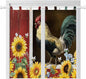Chicken Sunflowers Bedroom Curtains 72 Inch Length, Window Curtains Tab Top by Unknown