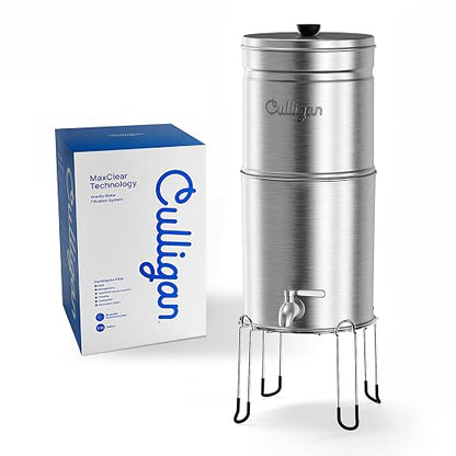 Culligan MaxClear 3 Gallon Gravity Water Filter System, Brushed Stainless-Steel - Image 2