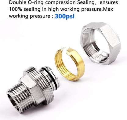Straight Air Piping Fittings, 3/4"Piping x 3/4"Male NPT Threads Adapter Fittings - Image 3