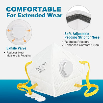 LotFancy N95 Mask for Adults, NIOSH Particulate Respirator, N95 Face Mask for - Image 2