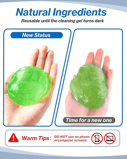 Car Cleaning Gels 3 Pack, Clean Putty Dust Cleaner Kit, Auto Detailing Tools - Image 8