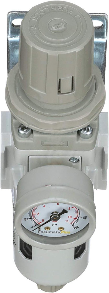 PneumaticPlus SAW300-N03BG Compressed Air Filter Regulator Piggyback Combo 3/8" - Image 8