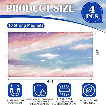 4 Pcs Fluorescent Light Covers - Image 3