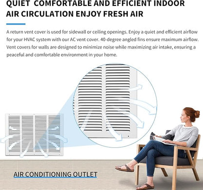 20x16 Air Return Grille, Air Return Vent Cover, Flat Vent Cover, Rejillas De - Image 7