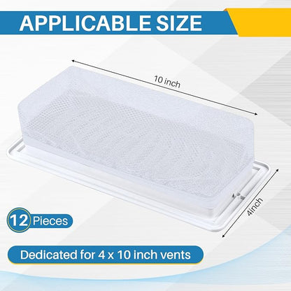 Zonon 12 Pcs 4 x 10 Inch Floor Register Trap Cover Vent Screen - Image 5