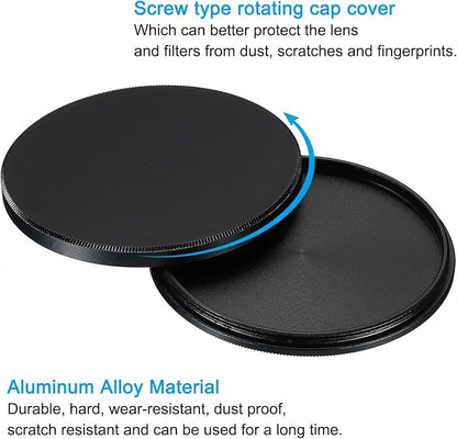 PATIKIL 55mm Lens Cap, Camera Lens Cap Cover Universal Front Metal Lens Filter - Image 4