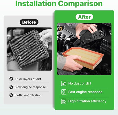 2PCS Engine Air Filter Fit for Jeep Wrangler 2018-2025 2026 2.0L/3.6L, Jeep - Image 4