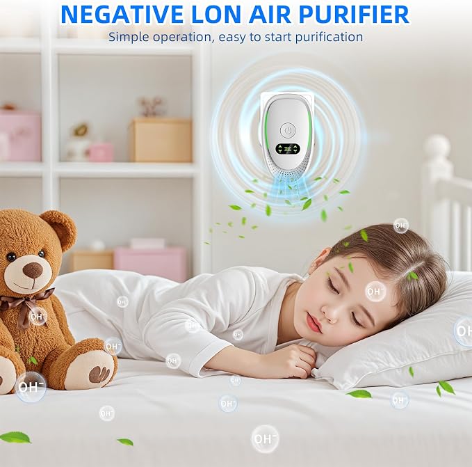 2026 Upgraded Air Ionizers for Dust Mites Smoke Pet Odor Plug in Air Purifiers - Image 4