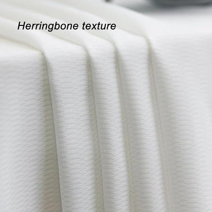 Non-See-Through White Privacy Sheer Cafe Curtains 84 inches Long 2 Panels - Image 4