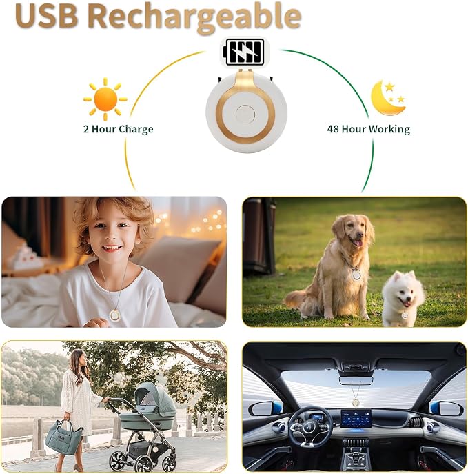 Rechargeable Ionizer Air Purifier, Wearable Air Purifier, Mini Necklace Air - Image 3